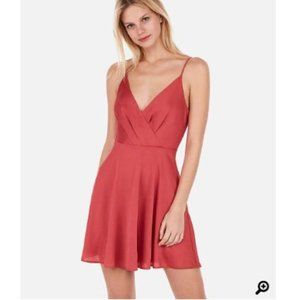 EXPRESS Surplice Fit And Flare Cami Dress